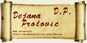 Dejana Prolović vizit kartica